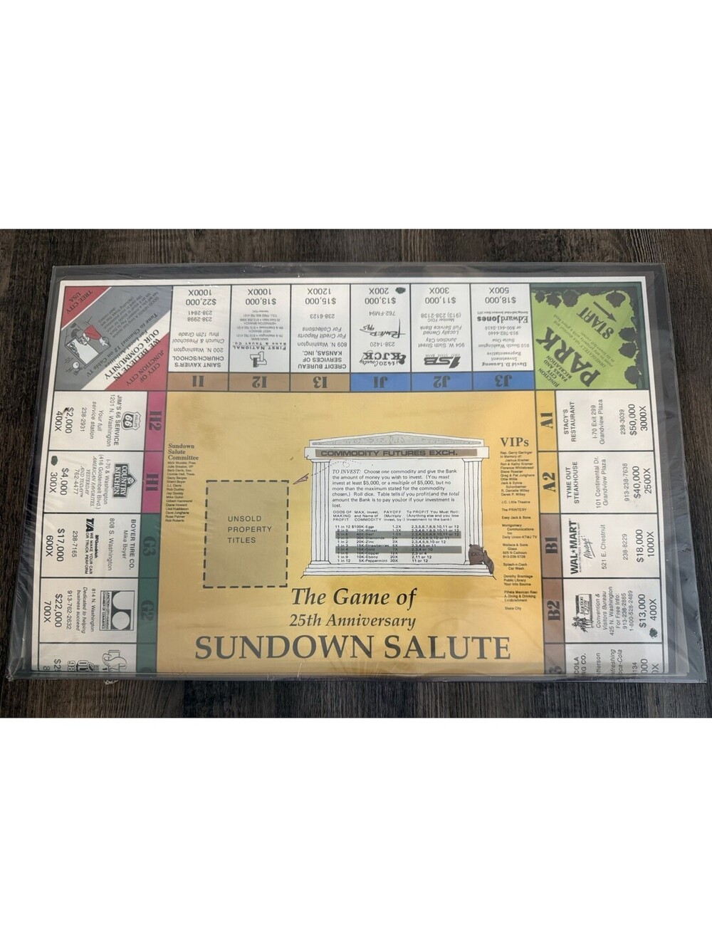 The Game Of Sundown Salute 25th Anniversary Monopoly Like Board Game New Vtg